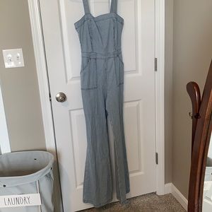Denim Flare jumpsuit with tags